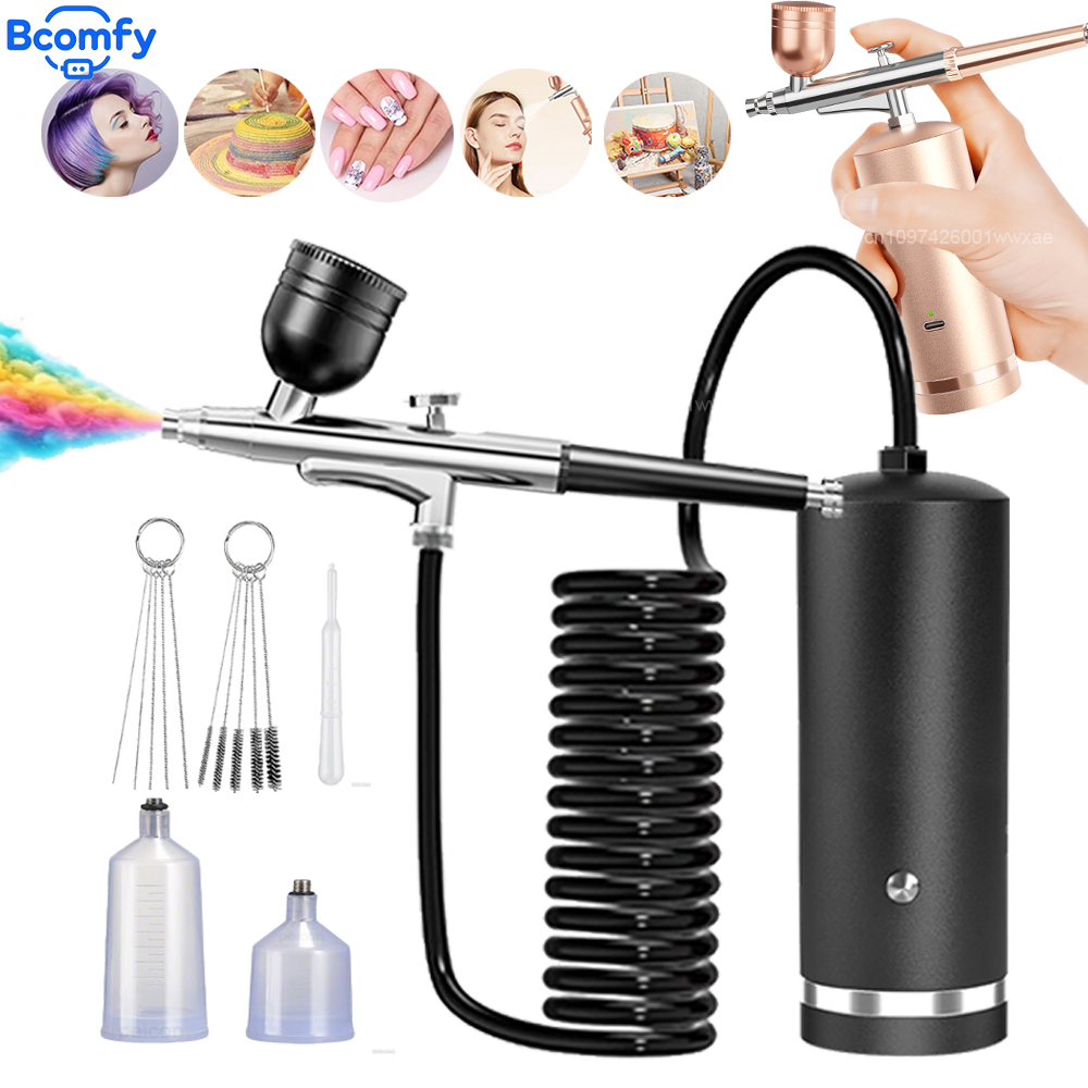 Airbrush Kit With Mini Compressor - Airbrush dengan Kompresor, Air Brush Isi