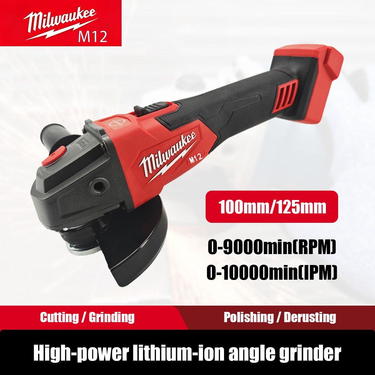 Brushless Angle Grinder Battery Powered - MilwaukeeM12 M18 Mesin Gerinda Sudut Tanpa