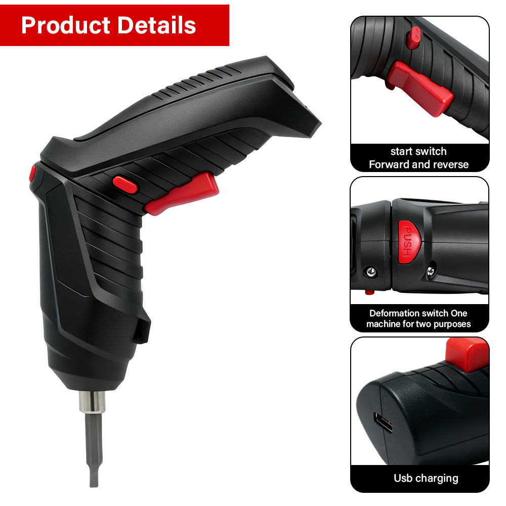 Electric Screwdriver Rechargeable Usb - Set Obeng Listrik Tanpa Kabel Li-ion