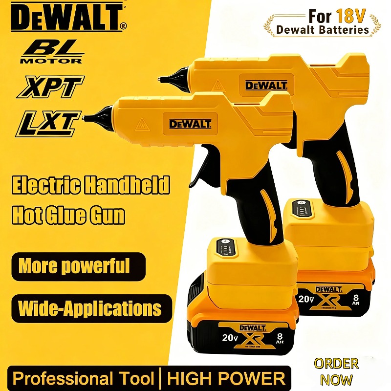 Hot Melt Glue Gun Cordless - Pistol Lem Panas Tanpa Kabel Dewalt,