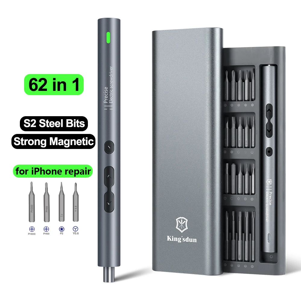 Electric Screwdriver Rechargeable Usb - Set Obeng Elektrik Presisi 62/6 In