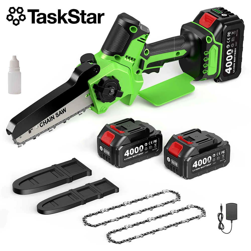 Mini Electric Chainsaw 6 Inch - Gergaji Listrik Tanpa Kabel TaskStar 6&8