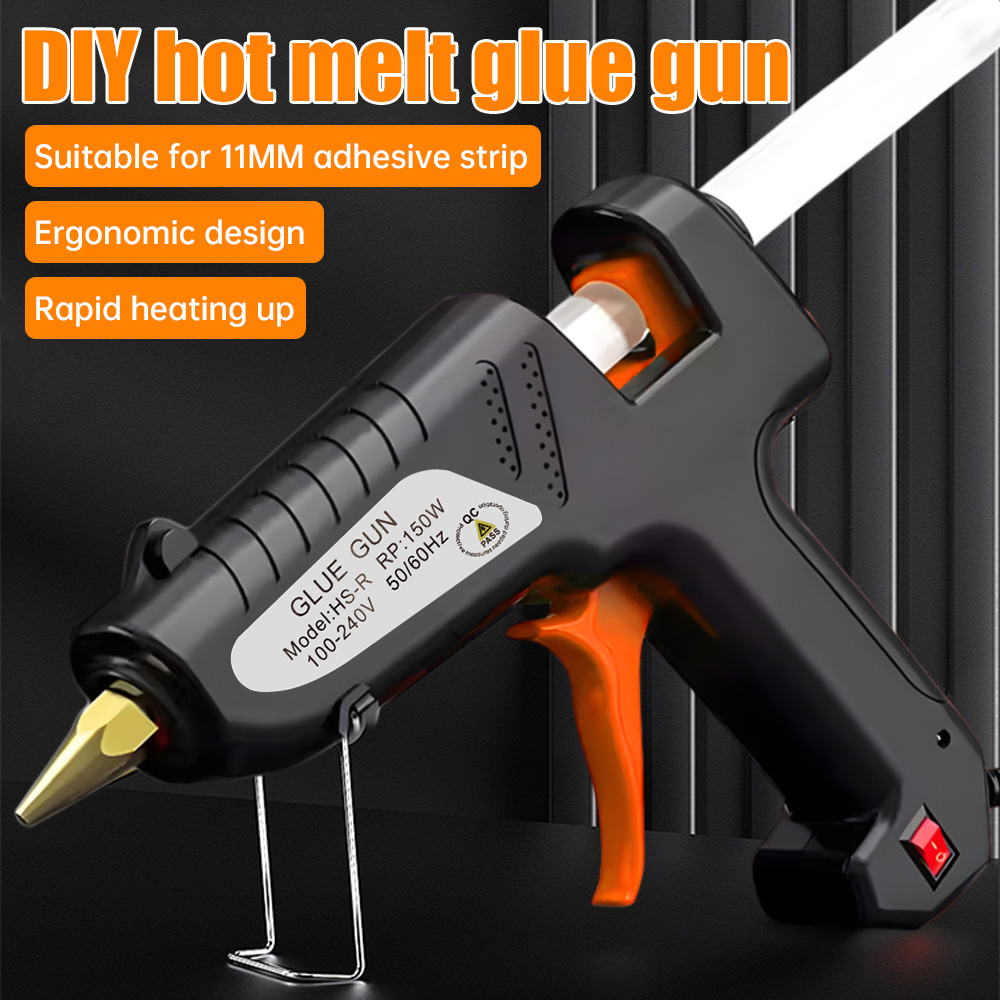 Hot Melt Glue Gun Cordless - Pistol Lem Panas 150W 11mm, Pemanasan