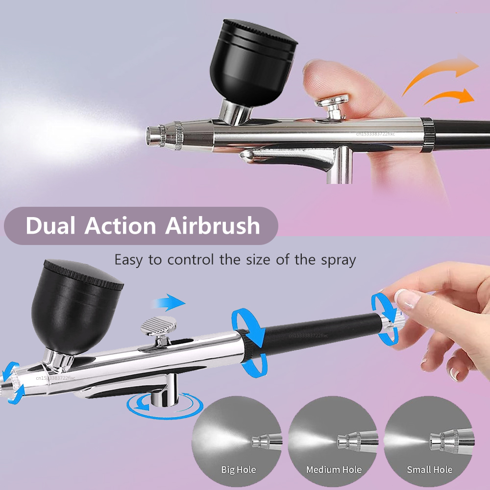 Airbrush Kit With Mini Compressor - Kepala Pistol Airbrush Kelas Profesional dengan