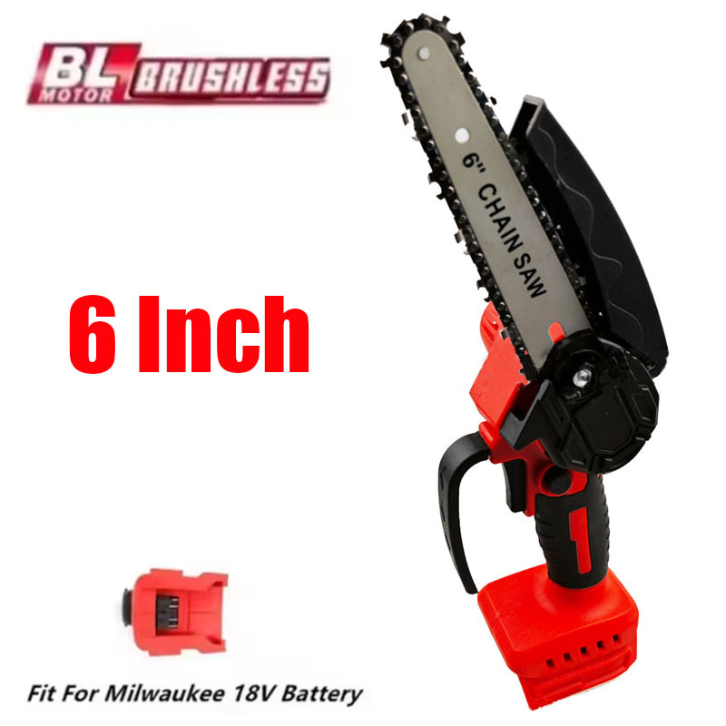 Mini Electric Chainsaw 6 Inch - Cocok untuk Gergaji Listrik Baterai Milwaukee