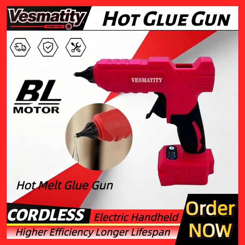 Hot Melt Glue Gun Cordless - Pistol Lem Panas Tanpa Kabel, Alat