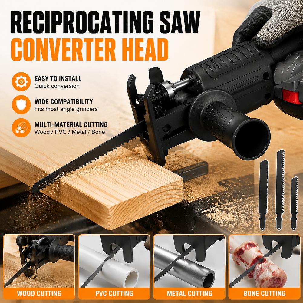 Reciprocating Saw Attachment Drill - Adaptor Gergaji Bolak-Balik untuk Bor Listrik,