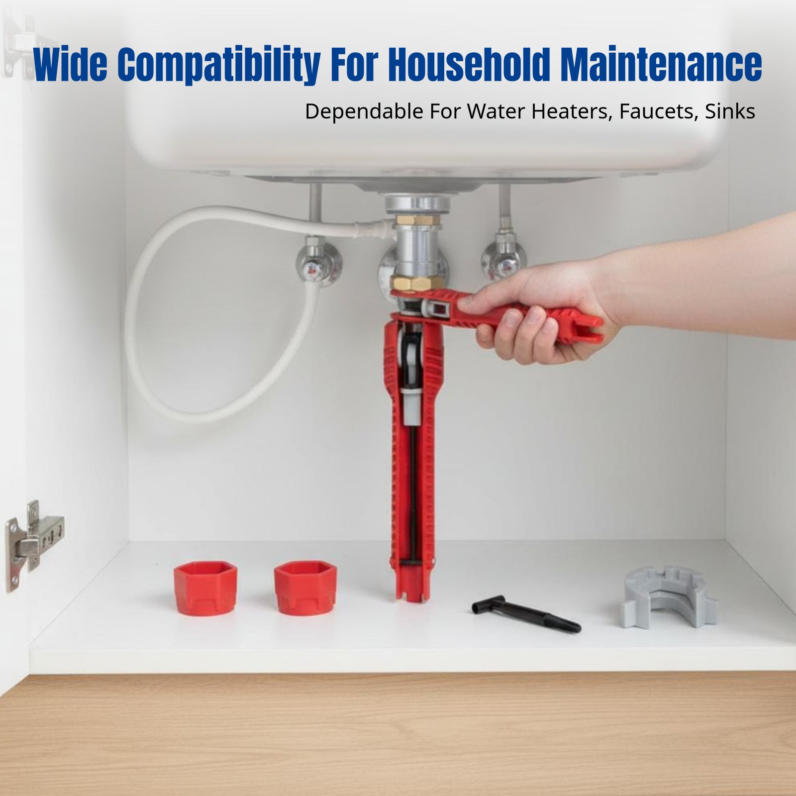 Plumbing - Kunci Pas Wastafel, Alat Plastik Multifungsi,