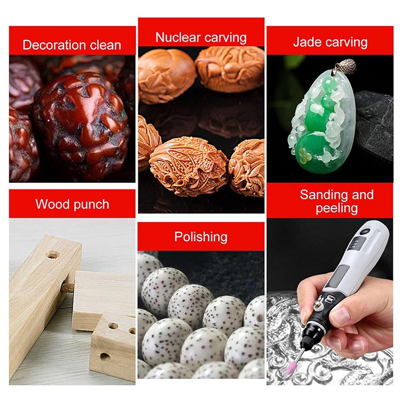 Cordless Rotary Tool Kit Accessories - SHGO Mini untuk Kit Grinder Rotary