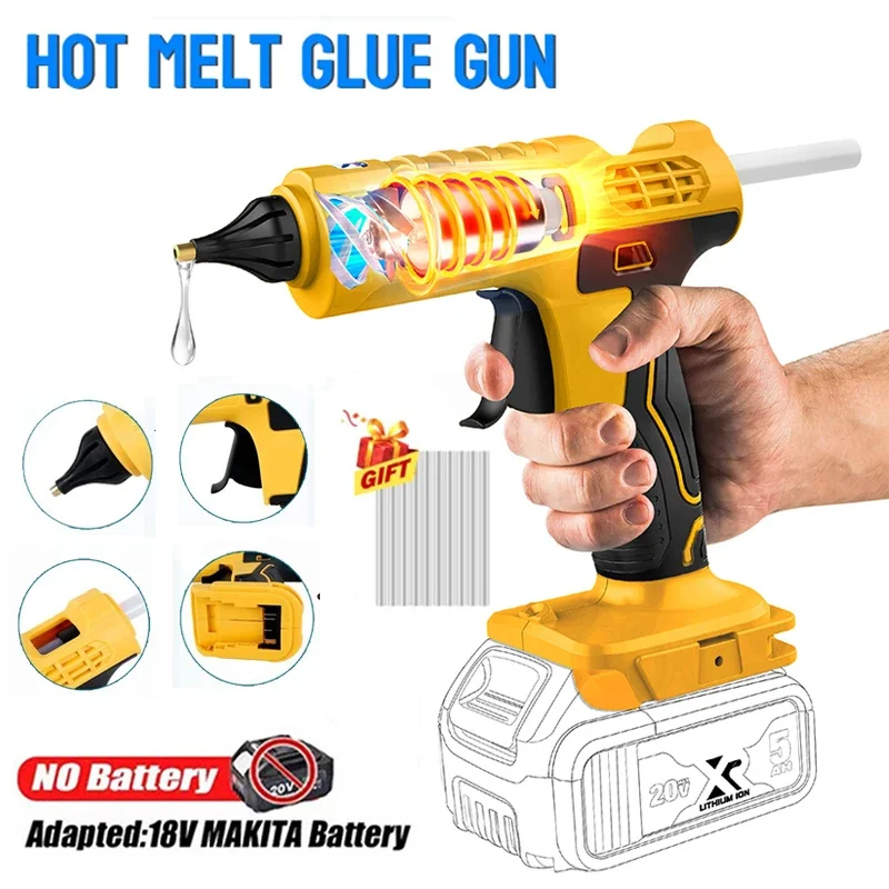 Hot Melt Glue Gun Cordless - Alat reparasi pistol lem panas genggam