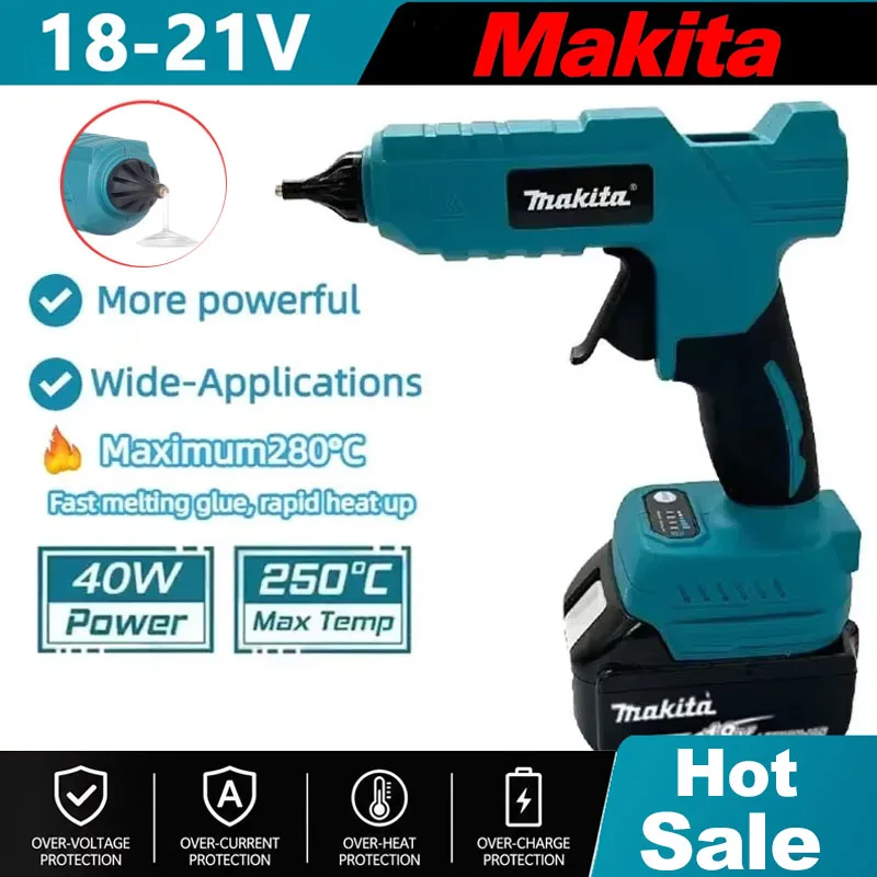 Hot Melt Glue Gun Cordless - Pistol Lem Panas Tanpa Kabel Makita