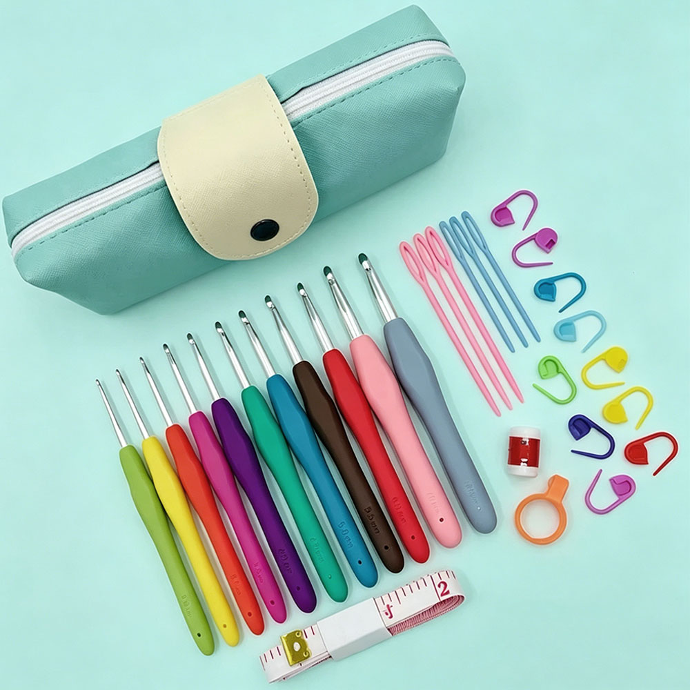 Hardware - 37pcs Set Jarum Rajut Crochet dengan