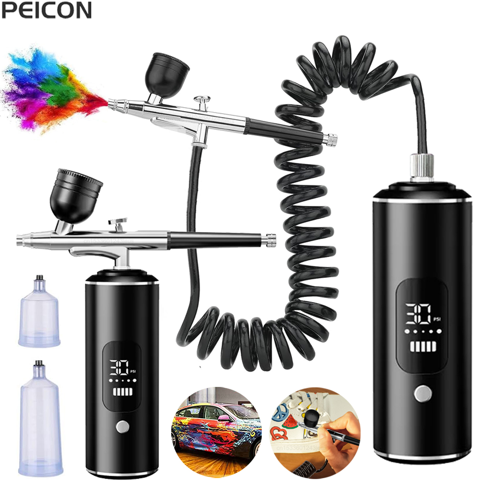 Airbrush dengan Kompresor Pist - Airbrush Kit With Mini Compressor ulasan dan harga