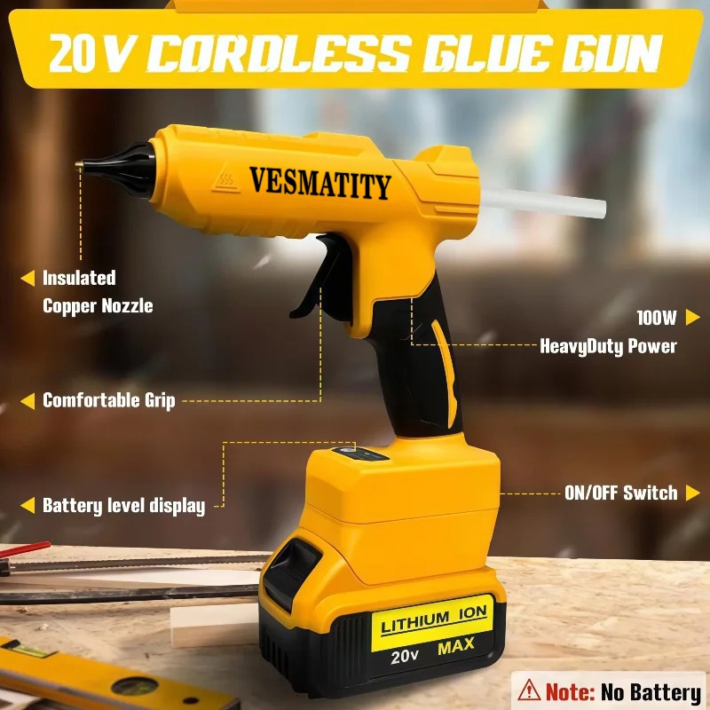 Pistol Lem Panas Tanpa Kabel A - Hot Melt Glue Gun Cordless ulasan dan harga