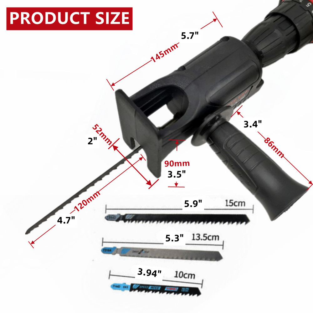 Adaptor gergaji listrik bolak- - Reciprocating Saw Attachment Drill ulasan dan harga