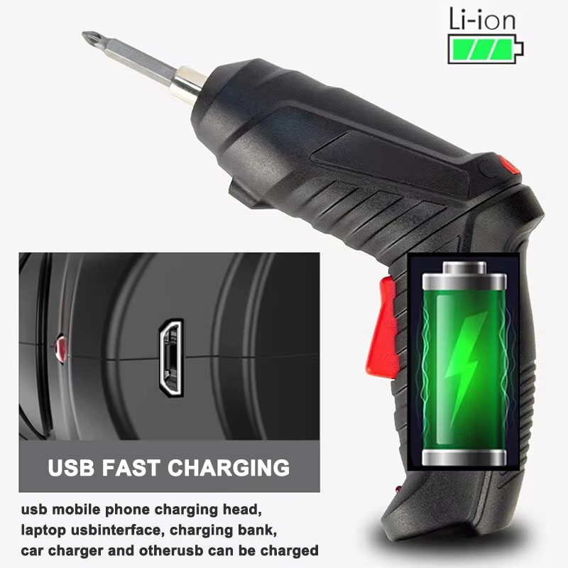 Set Obeng Listrik 3.6V Alat Li - Electric Screwdriver Rechargeable Usb ulasan dan harga