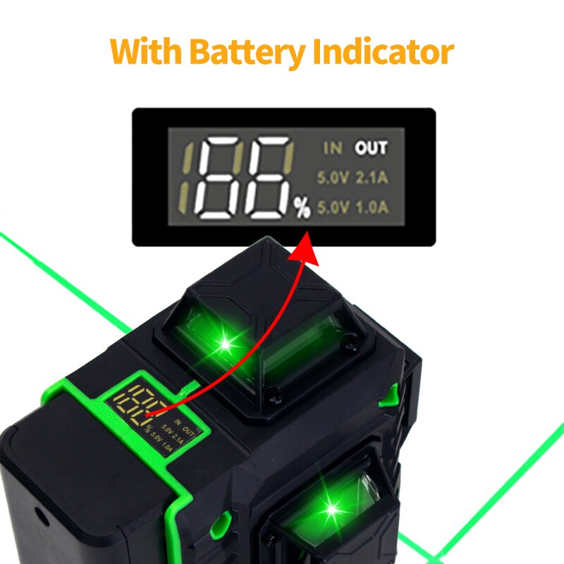 FEIDSIDE 16/12 garis 4D/3D Las - Laser Level 16 Lines 4D Green ulasan dan harga