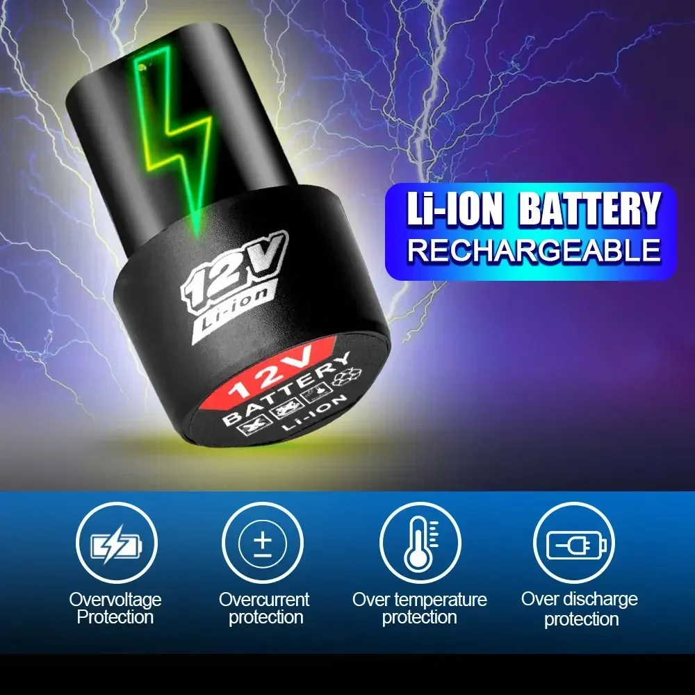 Baterai 12V 1500mAh Lithium-Io - Electric Screwdriver Rechargeable Usb ulasan dan harga
