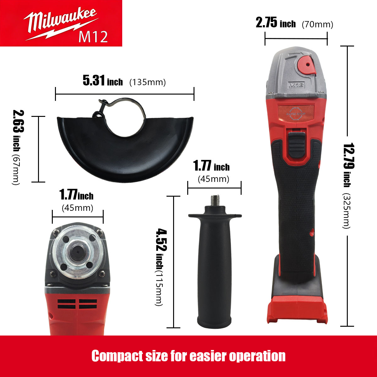 MilwaukeeM12 M18 Mesin Gerinda - Brushless Angle Grinder Battery Powered ulasan dan harga
