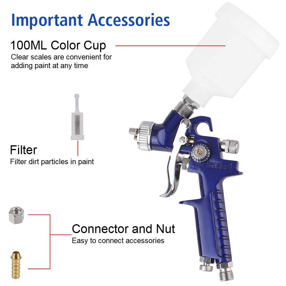 Pistol semprot cat udara Mini, - Airbrush Kit With Mini Compressor ulasan dan harga
