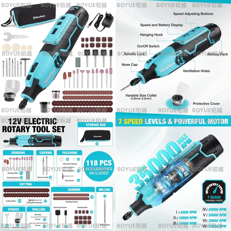 Alat Rotary Tanpa Kabel 12V 50 - Cordless Rotary Tool Kit Accessories ulasan dan harga