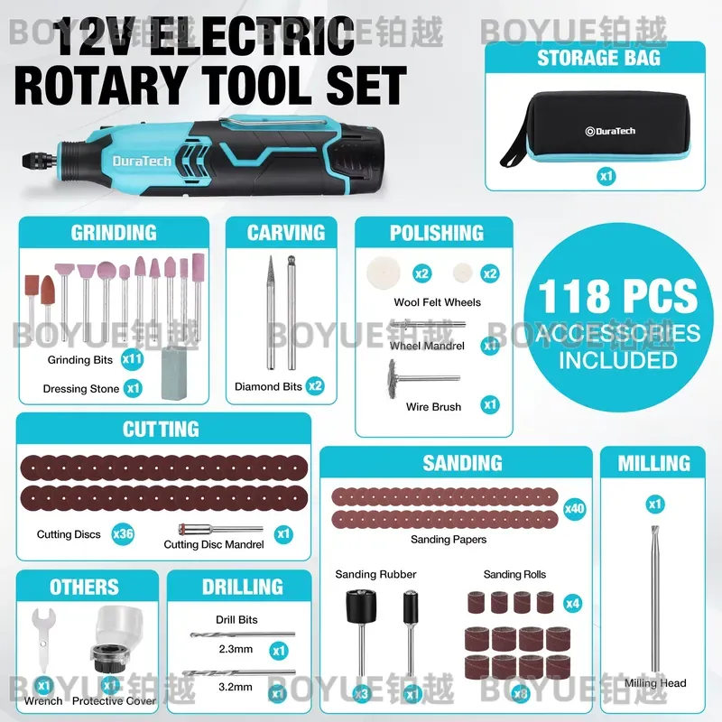 Alat Rotary Tanpa Kabel 12V 50 - Cordless Rotary Tool Kit Accessories ulasan dan harga