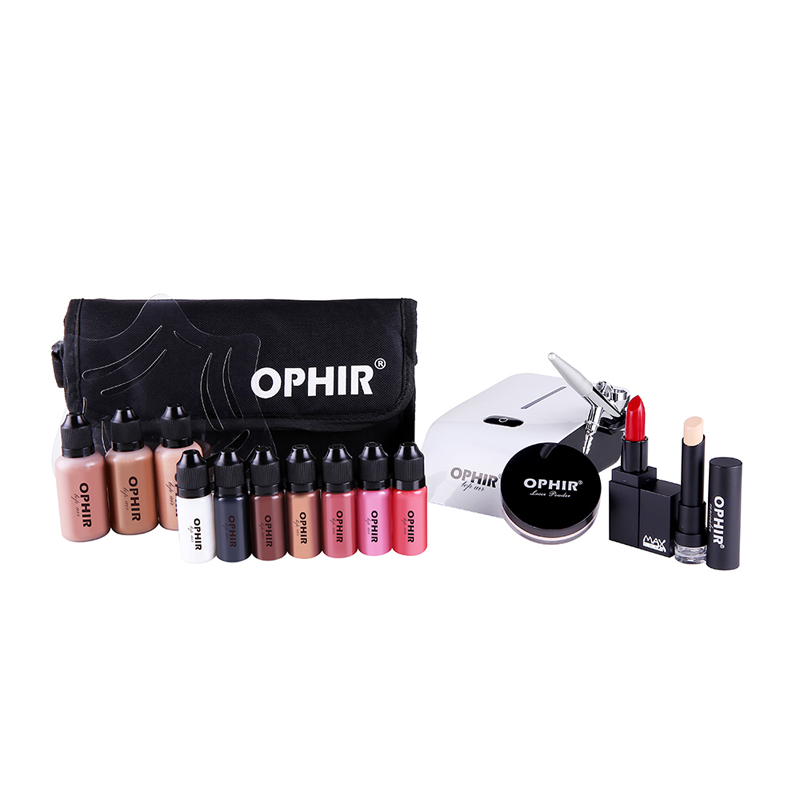 OPHIR Pro Makeup Set 0.3mm Sis - Airbrush Kit With Mini Compressor ulasan dan harga