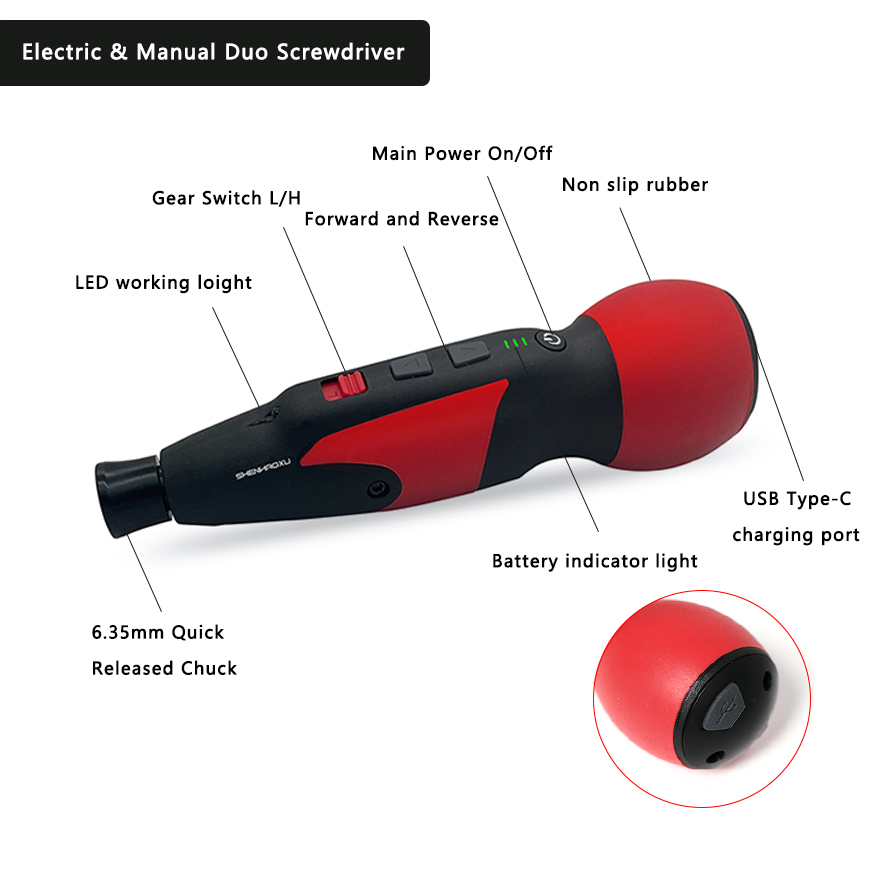 Bor listrik Mini 3.6v model is - Electric Screwdriver Rechargeable Usb ulasan dan harga