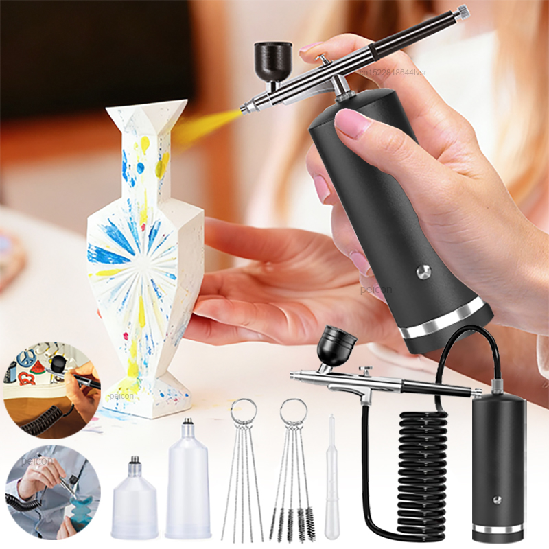 Airbrush dengan Kompresor, Pis - Airbrush Kit With Mini Compressor ulasan dan harga