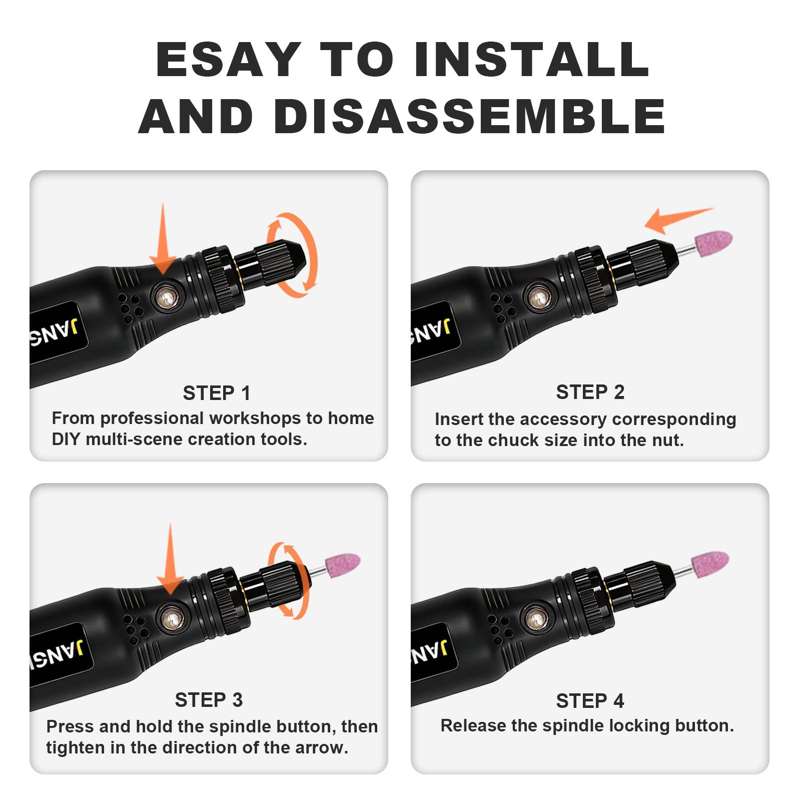 JANGKLIFE Kit Alat Putar Tanpa - Cordless Rotary Tool Kit Accessories ulasan dan harga