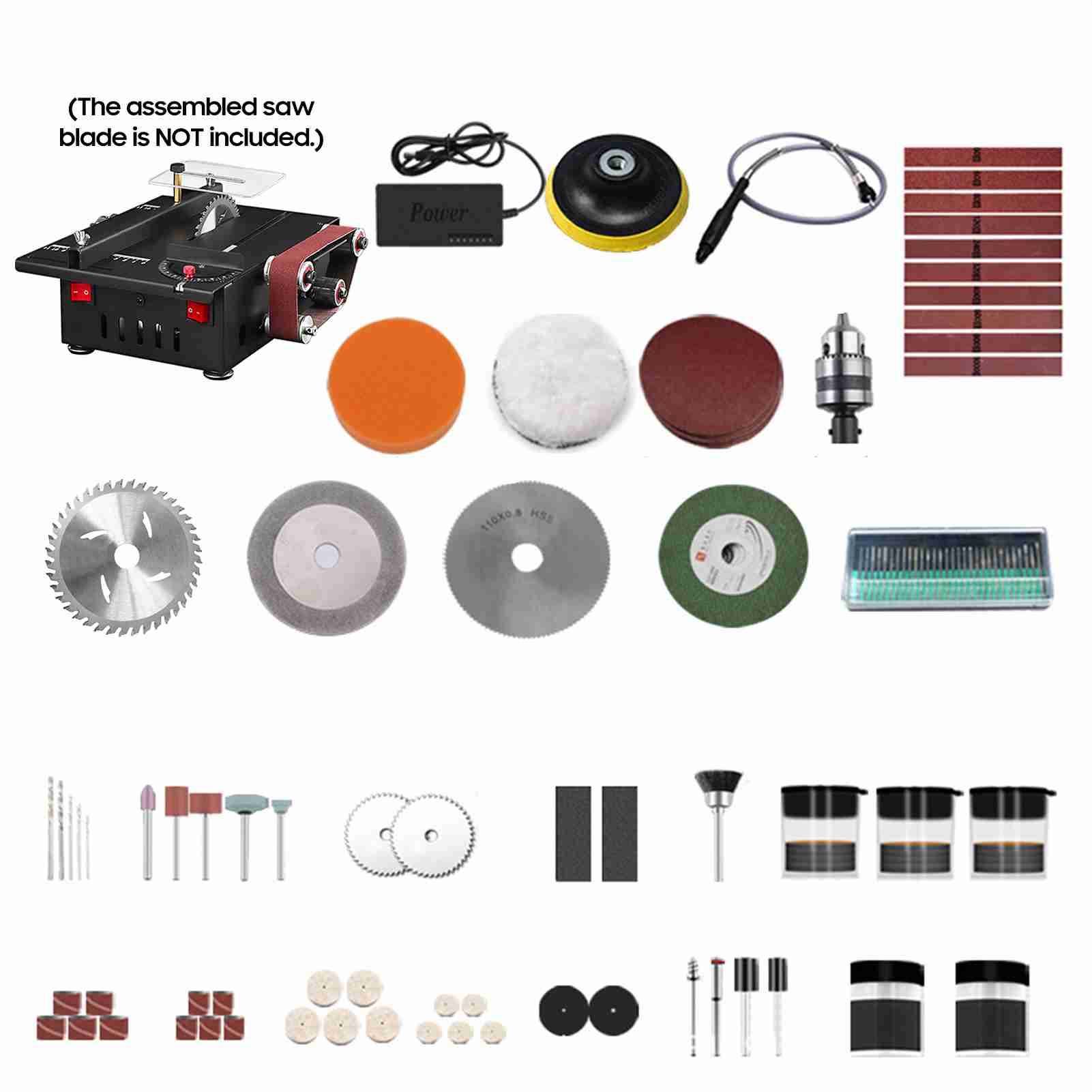 Gergaji Bangku Mini 200W dan S - Mini Table Saw For Woodworking ulasan dan harga