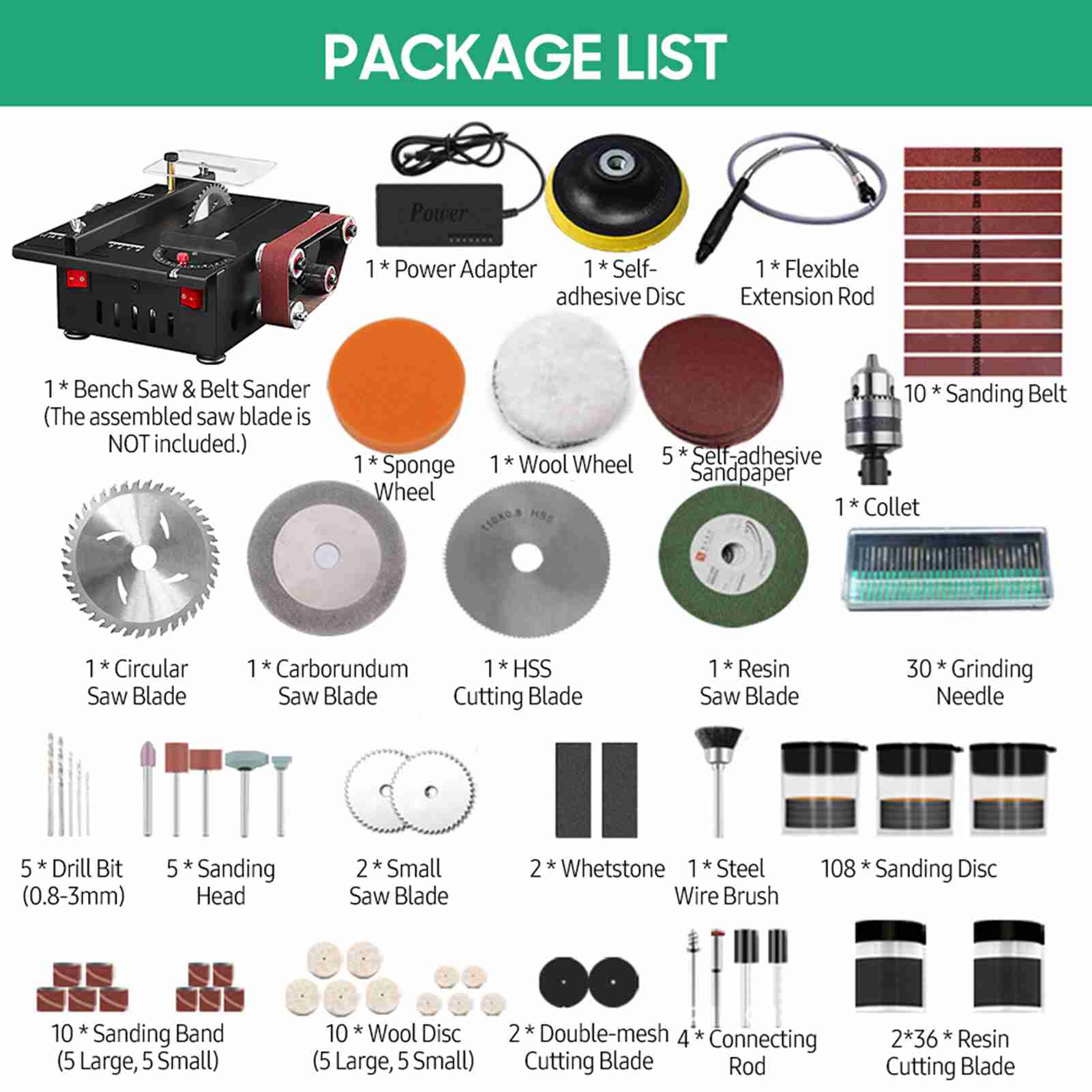 Gergaji Bangku Mini 200W dan S - Mini Table Saw For Woodworking ulasan dan harga