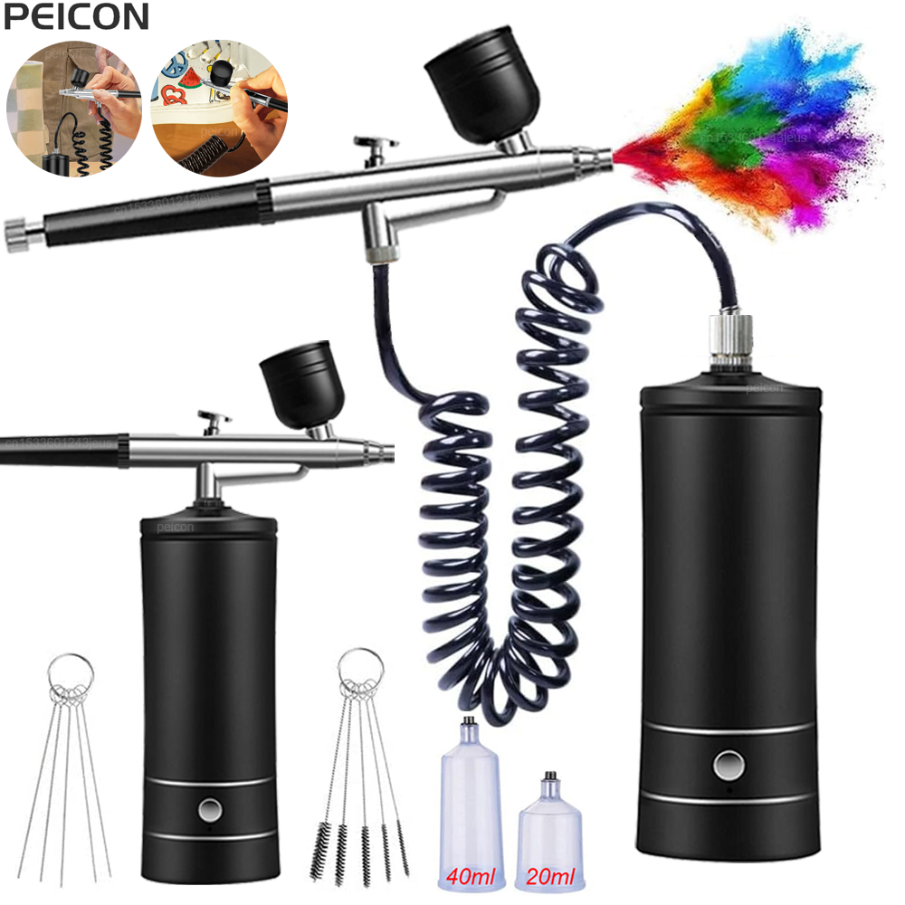 Airbrush dengan Kompresor Port - Airbrush Kit With Mini Compressor ulasan dan harga