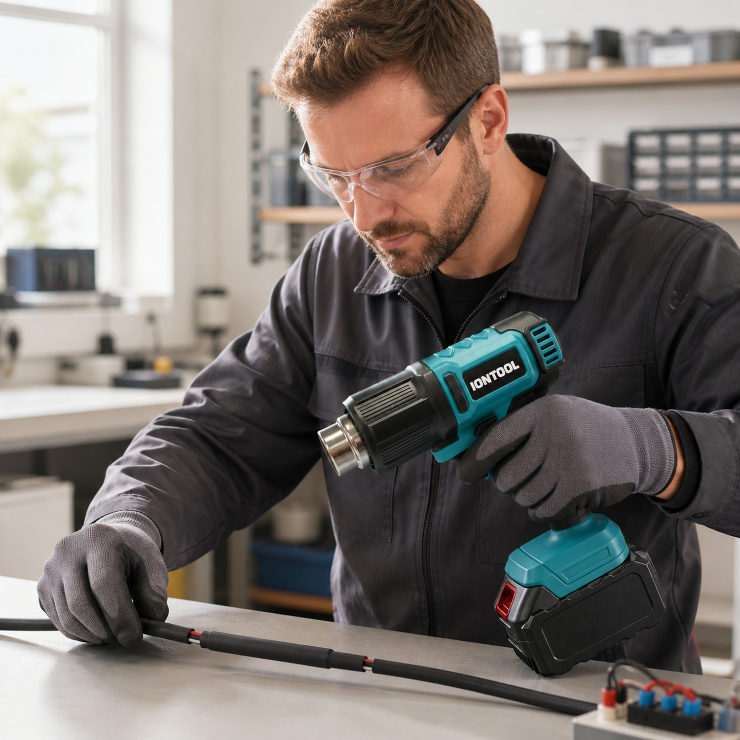 IONTOOL 250/500LPM 550 ℃   Pis - Cordless Heat Gun For Shrink Tubing ulasan dan harga