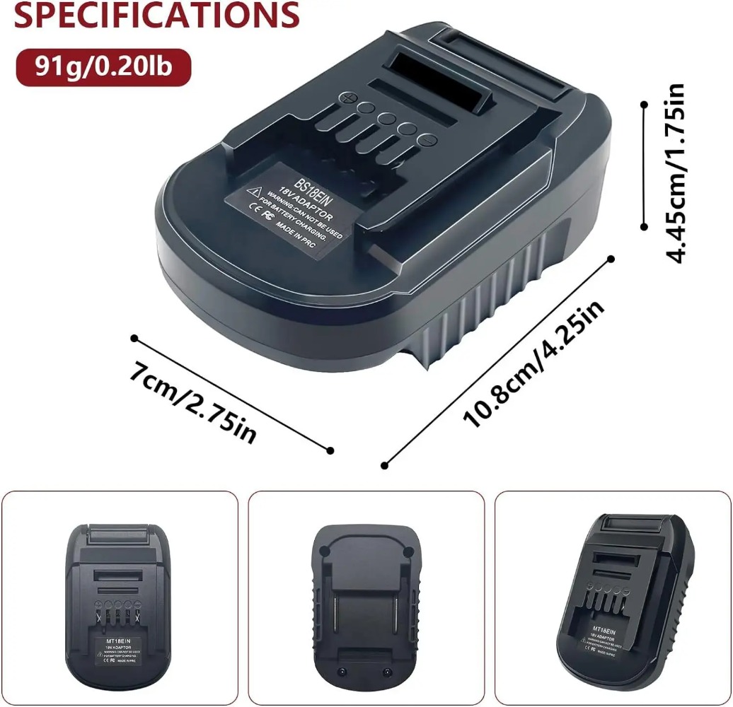 Adaptor Baterai BS18EIN untuk  - Brushless Cordless Electric Drill 18V ulasan dan harga