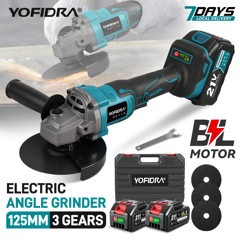 YOFIDRA 125Mm Penggiling Sudut - Brushless Angle Grinder Battery Powered ulasan dan harga
