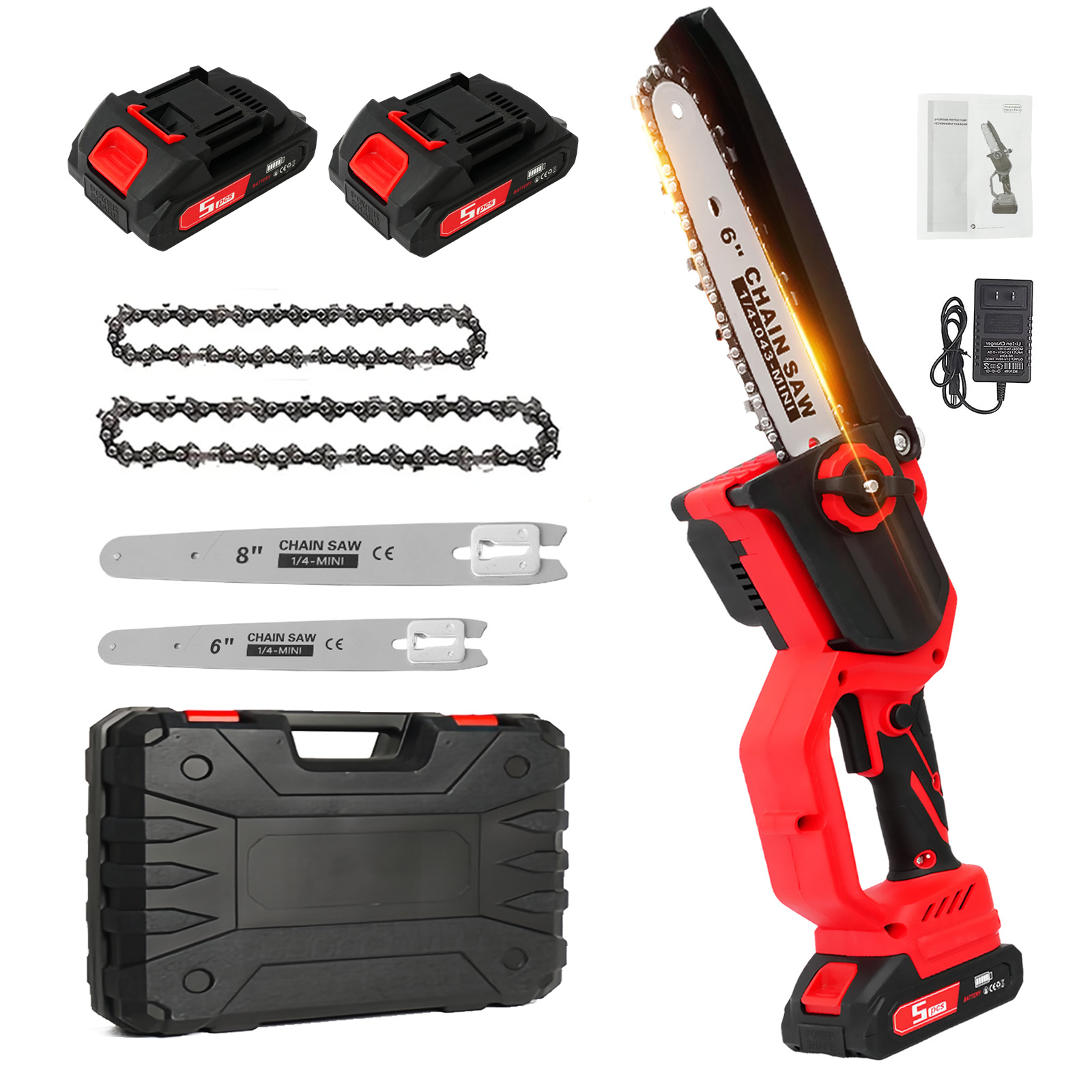 Gergaji Listrik 1380W Kecepata - Mini Electric Chainsaw 6 Inch ulasan dan harga