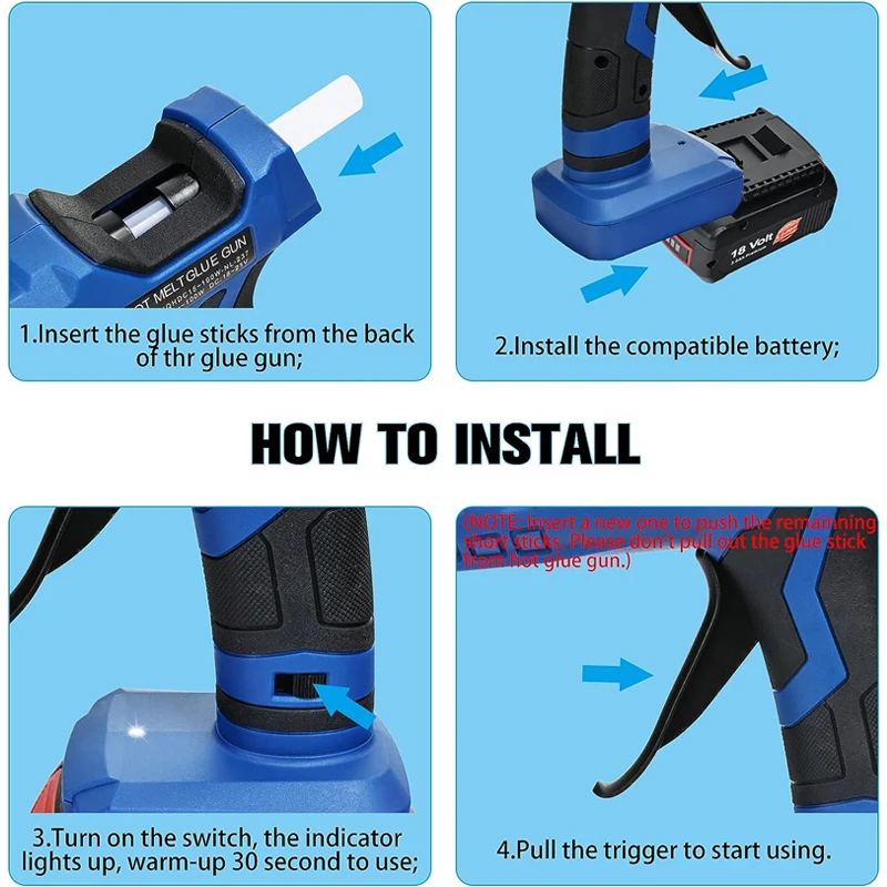 Pistol Lem Panas Tanpa Kabel u - Hot Melt Glue Gun Cordless ulasan dan harga