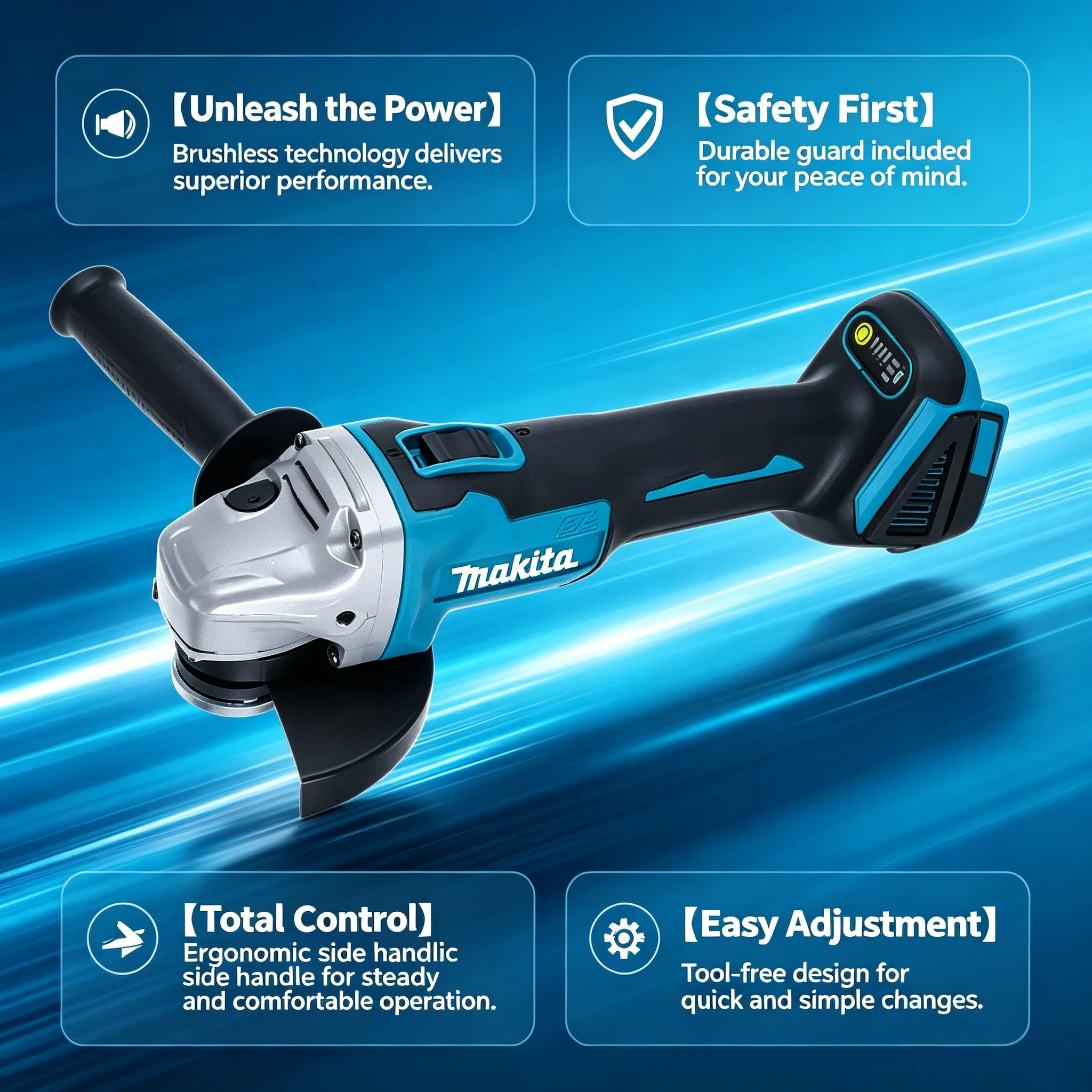 Makita DGA504 Mesin Gerinda Su - Brushless Angle Grinder Battery Powered ulasan dan harga