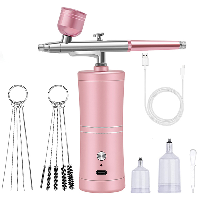Pistol semprot nirkabel dapat  - Airbrush Kit With Mini Compressor ulasan dan harga