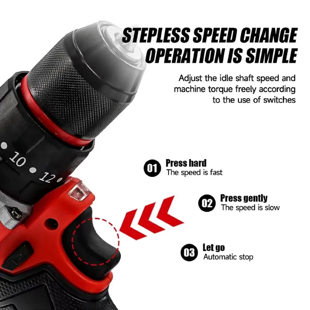 Bor Impak Listrik Tanpa Sikat  - Brushless Cordless Electric Drill 18V ulasan dan harga