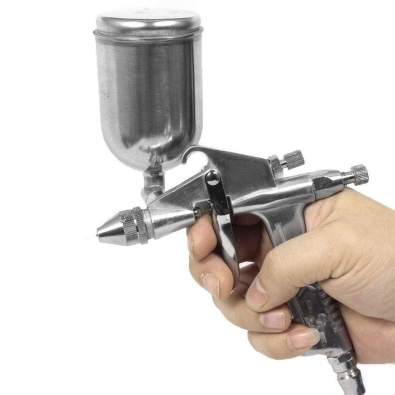 Pistol semprot Mini 125ml, mul - Airbrush Kit With Mini Compressor ulasan dan harga