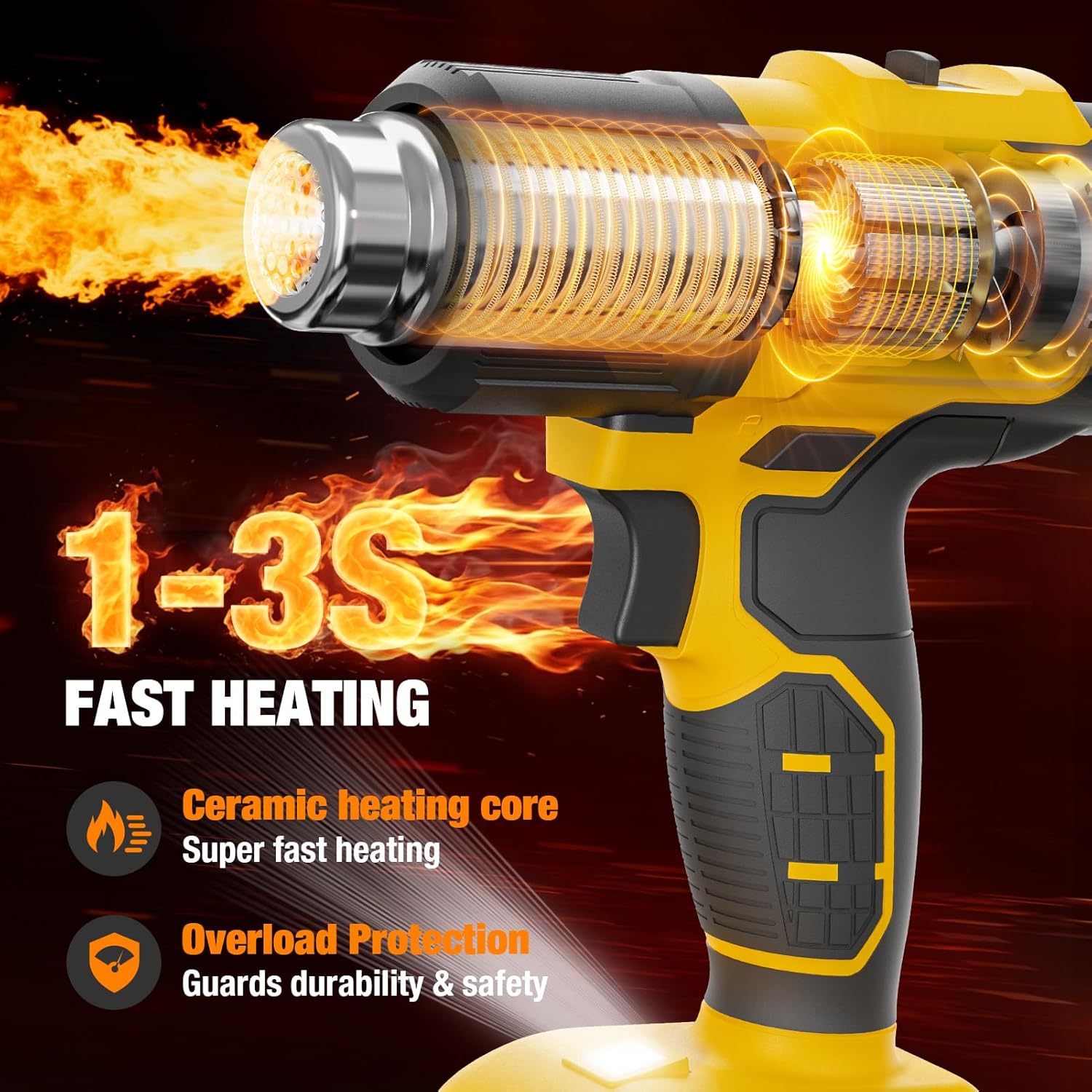 Pistol Panas Tanpa Kabel Kompa - Cordless Heat Gun For Shrink Tubing ulasan dan harga