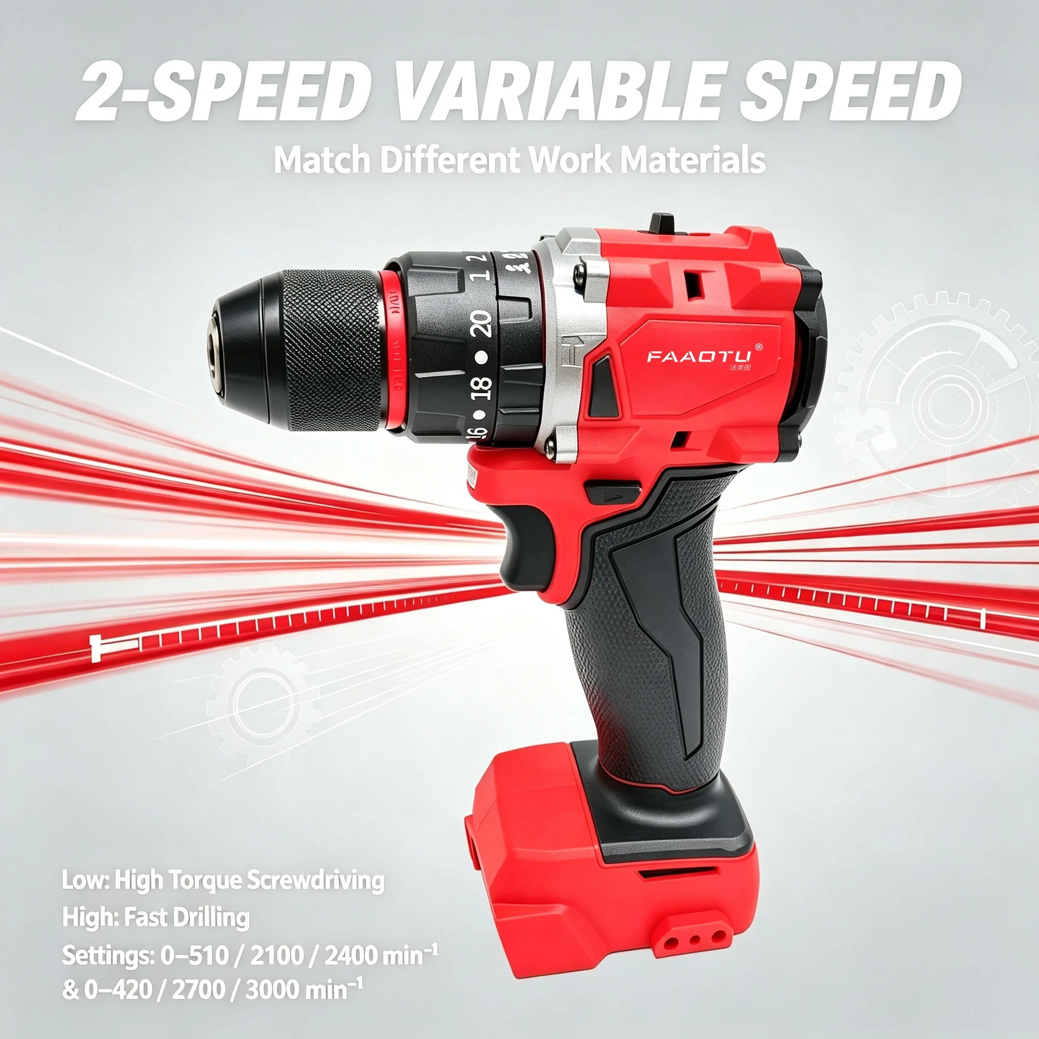 FAAOTU 18V Bor Impak Tanpa Kab - Brushless Cordless Electric Drill 18V ulasan dan harga