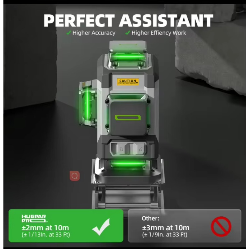 Huepar 2024 Desain Baru 4D 16  - Laser Level 16 Lines 4D Green ulasan dan harga