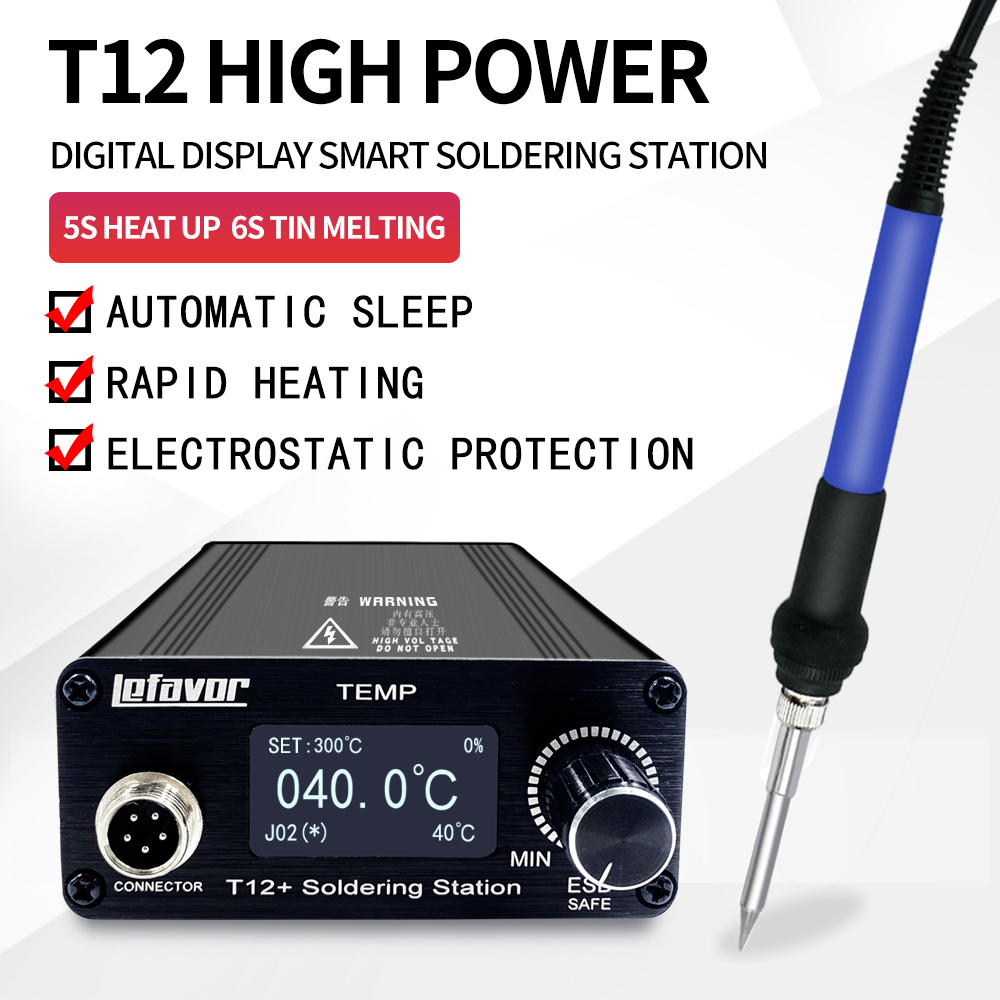 T12 + Stasiun Solder Besi 1.3  - Digital Soldering Station T12 ulasan dan harga